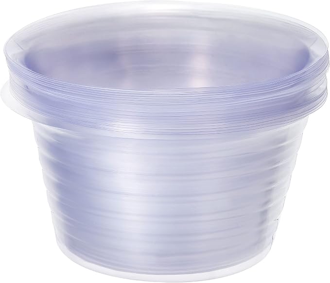 MECCANIXITY Plant Pot Saucer 6 Inch Plastic Round Flower Drip Tray for Indoor Outdoor, Clear Pack of 20