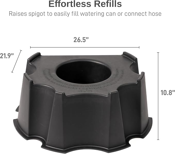 RTS Home Accents 55-Gallon Rain Barrel Stand, Made from 100% Recycled Material, Black