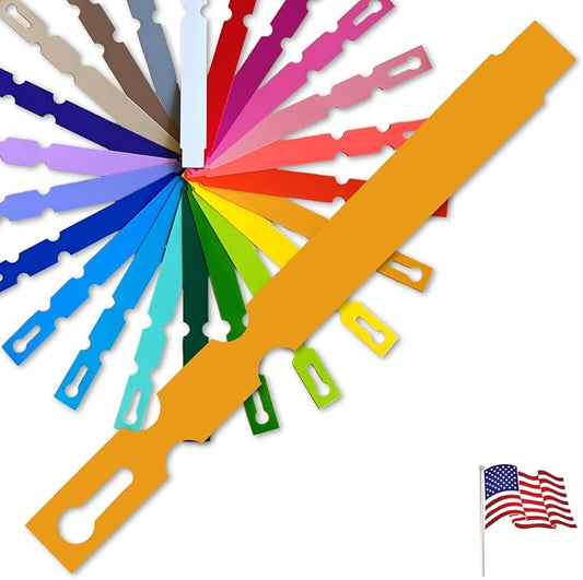 5" x 1/2" Gold - 1,000 Pcs - Plastic Plant Tags and Labels - Wrap Around Thermal Plastic - Nursery Garden Tree Labels | Made in The USA |