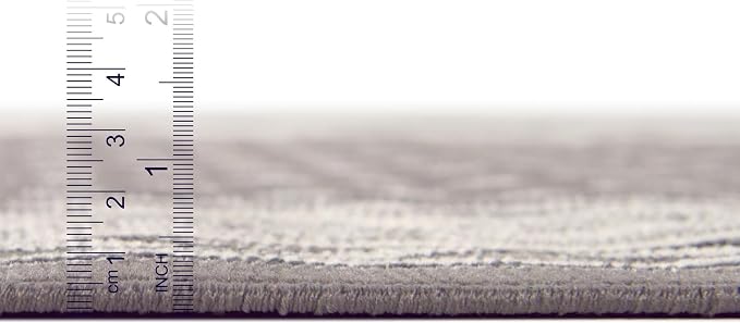 Unique Loom Williamsburg Collection Traditional Border with Dotted Center Area Rug, Rectangular 8' 0" x 10' 0", Gray/Beige