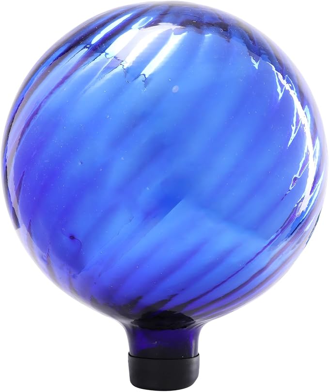 VCUTEKA Gazing Ball, Garden Mirror Gazing Globe for Outdoor Yard Decor, 10" | Garden Globes, Glass Mirror Polished Hollow Ball Reflective Garden Sphere for Home Garden Lawn Outdoor Yard Decorative