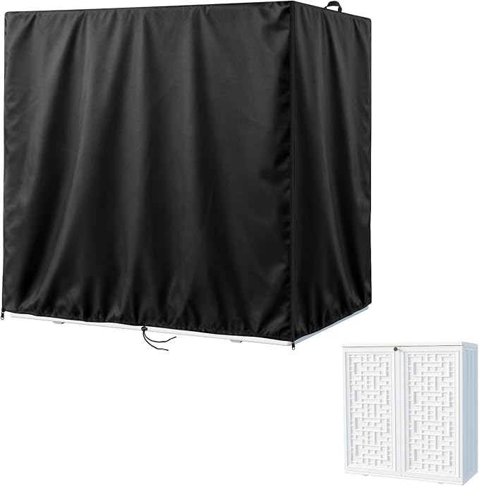 Kasla Storage Cabinet Cover, Outdoor Chest Storage Waterproof Cover, Weatherproof Cabinets Covers for Kitchen Patio Garden Backyard (35"L×15"W×37"H)