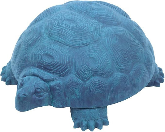 Darwin the Galapagos Turtle Hose Hider & Garden Tool Storage Statue - 100 Foot Hose Capacity - Patina Finish