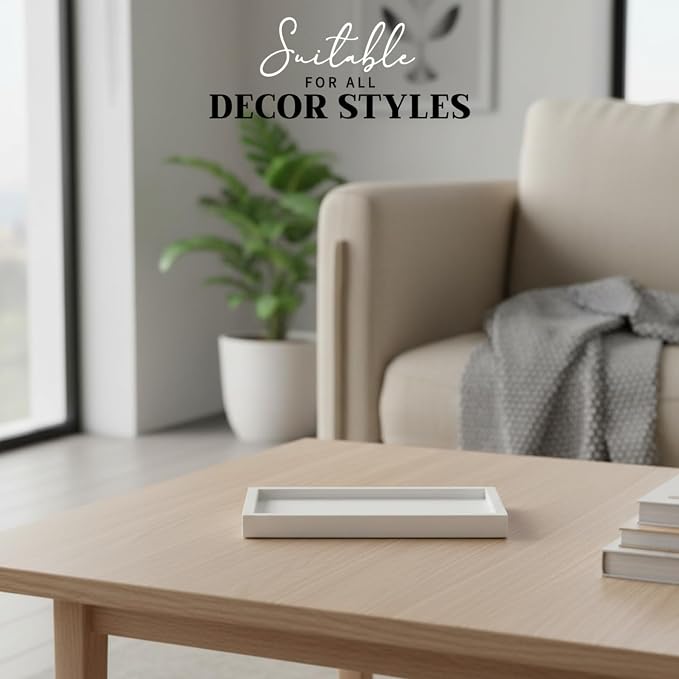 SURI Concrete Candle Tray – Small Decorative Stone Tray for Candles & Home Decor, Minimalist Candle Holder Tray