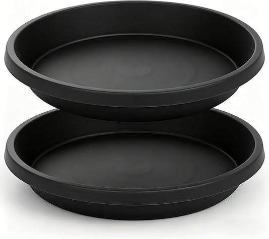 NIMYAU 2 Pack Large Plant Saucer 20 Inch, Extra-Large Deep Plant Trays for Pots, Plant Drip Trays, Plant Water Catcher Tray for Plants, Plastic Plant Saucers for Indoors no Holes