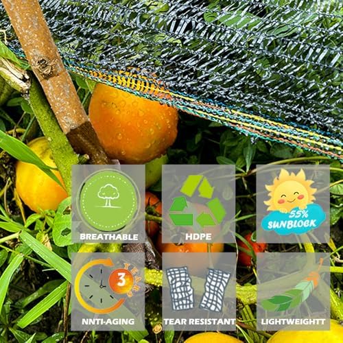 55% Shade Cloth for Garden, Black Shade Net 10X10 FT - Image 2