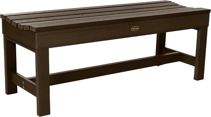 Sequoia Professional CM-BENSQ41-ACE Commercial Grade Weldon Backless Picnic Bench, 4ft, Weathered Acorn