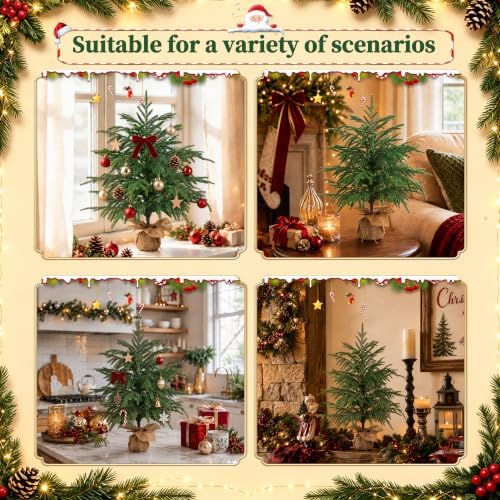 2 Pack 2FT Artificial Norfolk Pine Tree with Pot - Image 6