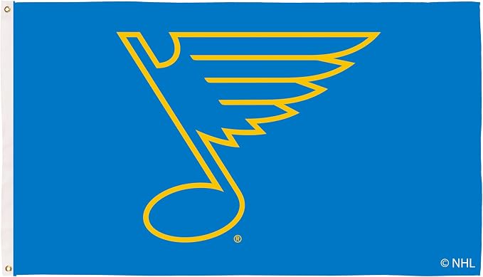 Team Sports America NHL ST LOUIS BLUES 3' x 5' Outdoor Flag with Grommets, Heavy Duty Flag & Banner for Garden Patio, Indoor Wall Decor, Works with Flag Poles for Outside House