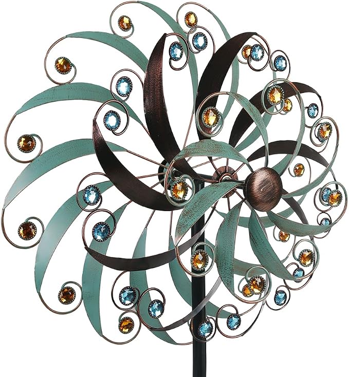 Stargarden Large Metal Wind Spinners for Outdoor, Metal Yard Art Wind Sculptures & Spinners for Yard and Garden Decorations (20x80 Inches) | Metal Yard Art Wind Sculptures & Spinners for Yard and Garden Decorations ,20x80 Inches