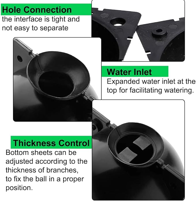 9 PCS Air Layering Pod, Reusable Half Transparent Air Layering Propagation Kit Plant Root Growing Box with Extra Zip Ties
