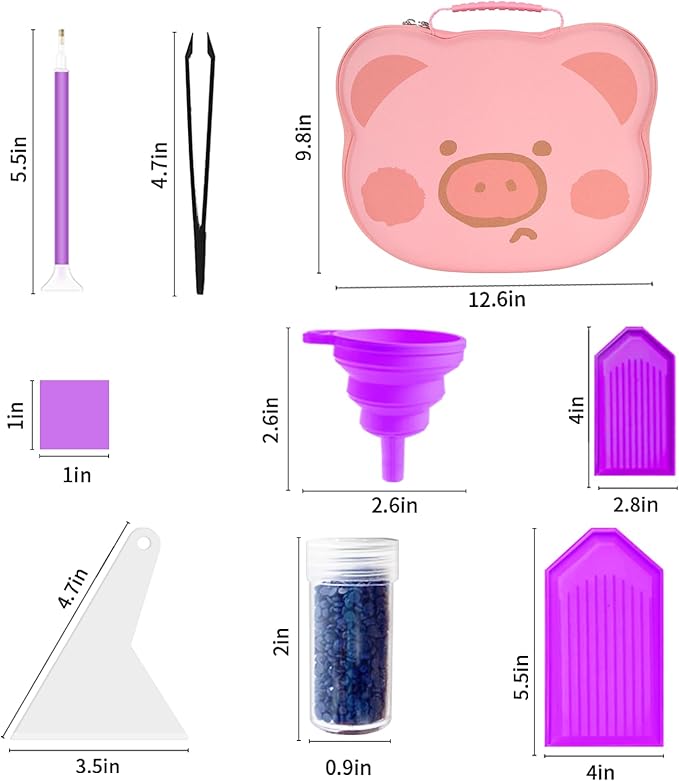 ZORETCO Diamond Painting Storage Containers,60 Slots Diamond Painting Kits,5D Diamond Painting Accessories and Tools for Art Jewelry Bead Rhinestones Organizer