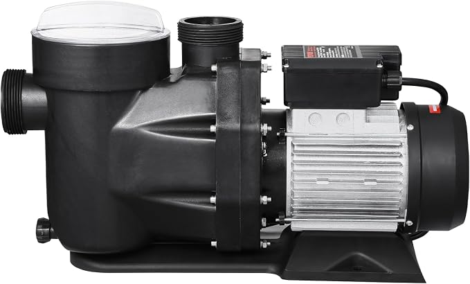 VEVOR Above Ground Pool Pump, 3 HP, 149 GPM Max Flow Single Speed Swimming Pool Pump, 220V 3450 RPM 42 ft Max Head Lift with PP Shell Strainer Basket, 122°F Max Water Temp, for Hot Tubs Spas, No Plug