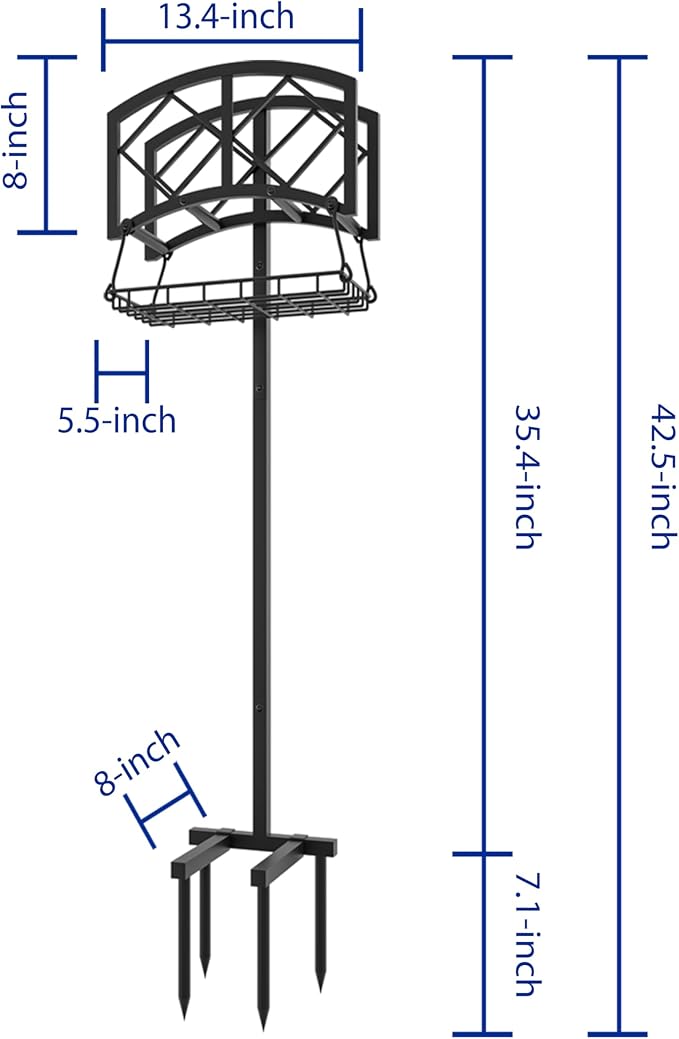 Fire Beauty Garden Hose Holder,Water Hose Holder Rack Organizer for Outdoor,Detachable Water Hose Holder Stake,Hose Reel Stand,Hose Hanger Rack for Lawn