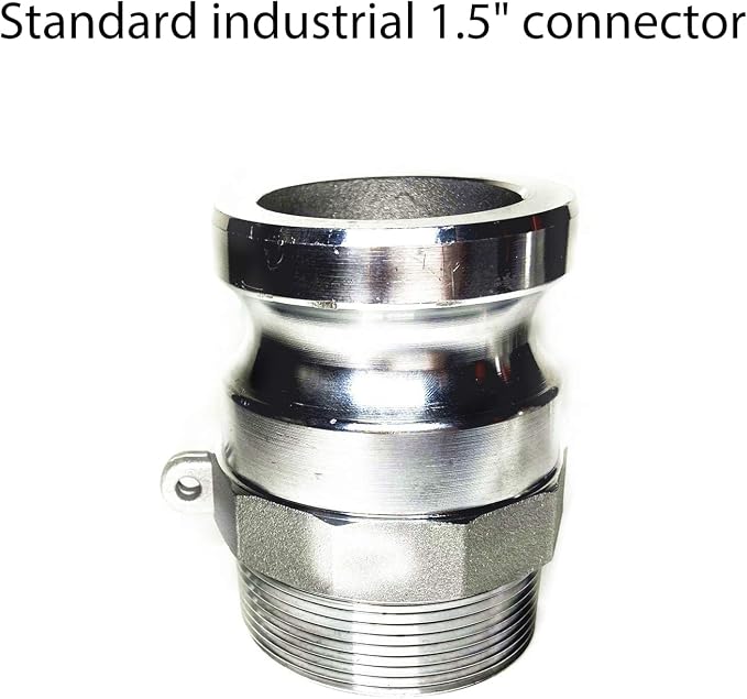 SAFBY Fire Hose Nozzle NPSH/NPT Thermoplastic Fire Equipment Spray Jet Fog with Aluminum Female and Male Fitting (1.5 Inch Brass)