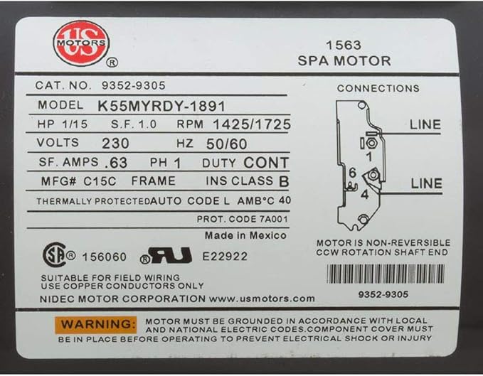 Aqua-Flo by Gecko Alliance Pump: 1/15Hp 230V 60Hz 1-Speed 48 Frame Cmcp