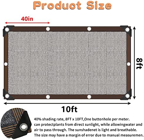 Shade Cloth for Plants Greenhouse, 40-50% Sunblock Shade Sails -for Outdoor Garden Pergola Patio Lawn Plant Pool Sun Shade Cloths for Kennel Chicken Coop Easier to Hang Shade Net Cover - Image 2