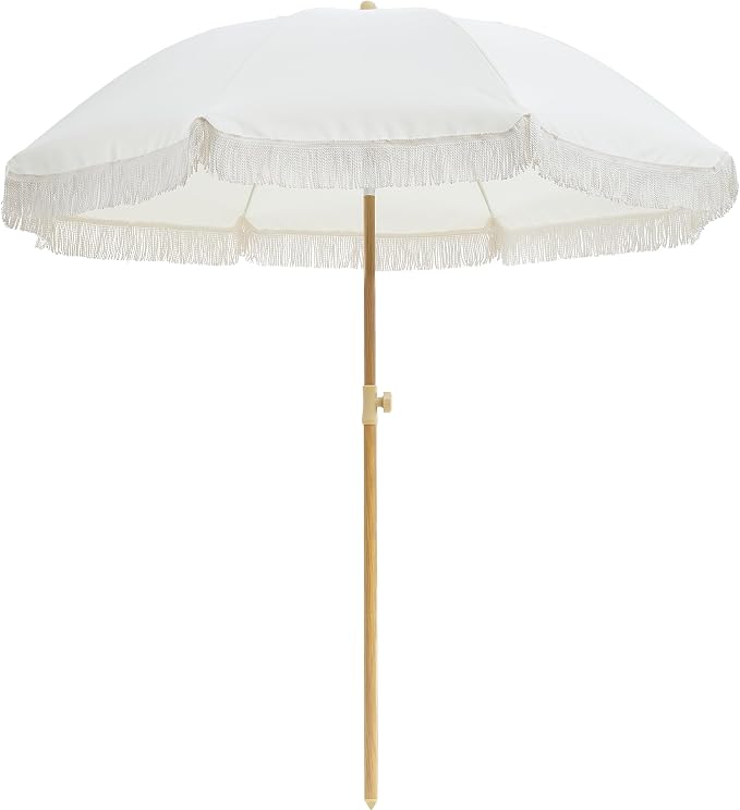 Aohanoi Outdoor Umbrella - Sun Protection, Rain Resistant, Windproof with Manual Open-Close Feature - Ideal for Beach, Camping, and Picnics