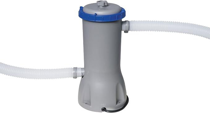 Bestway 15 Foot x 48 Inch Durable Steel Pro Frame Above Ground Pool with Repair Patch Kit and FlowClear 1000 GPH Cartridge Filter Pump