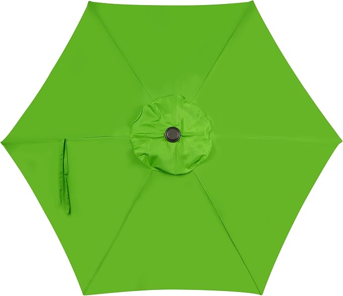 Blissun 7.5 ft Patio Umbrella, Yard Umbrella, Outdoor Market Umbrella with Push Button Tilt Crank, Lime