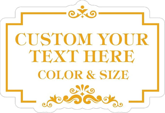 Custom Sign Outdoor Metal - Personalized Sign for Outside House,Deliver Delivers,Road,Pool,Yard,Garden,Porch,Backyard,Business,Fade Resistant Highly Visible 12 x 8 inch