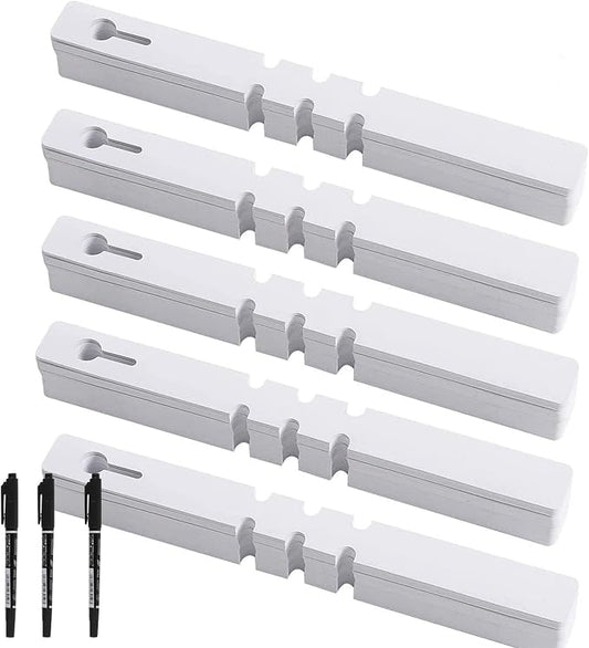 KINJOEK 1800 PCS White Plant Labels, Adjustable PVC Plant Tags Garden Plant Labels