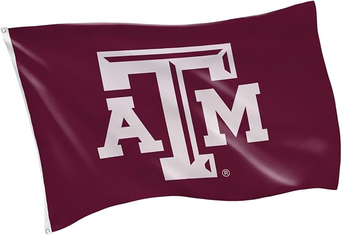 NCAA Texas A&M Flag with Grommets, 3'x5' Texas A&M Aggies Outdoor College Flags & Banners for Garden Patio Indoor Wall Décor
