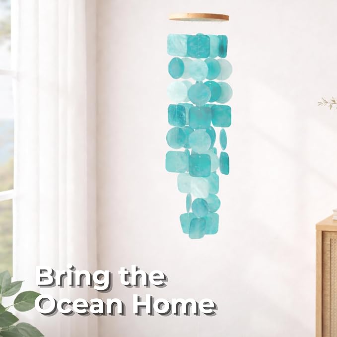 Solange & Frances Beach Decor, Outdoor Decor, Wind Chimes for Outside. Unique Yard Decorations Outdoor Windchimes, Birthday Gifts for Women, and Gift for Men