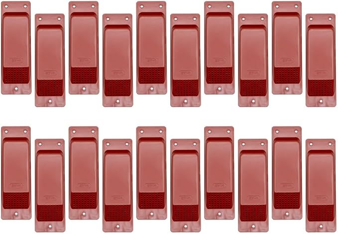Mytee Products 20 Pack Shipping Container Air Vent - Cross Flow Ventilation for Shipping Container - ABS Plastic Air Vent with Rubber Seal & Water Protection - Shipping Containers Accessories (Red)