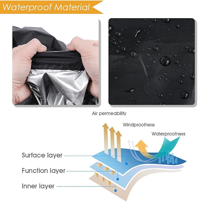 Folding Ladder Cover Dustproof Protector Waterproof with Drawstring for Step Ladder Patio Garden Outdoor Household Storage Bag Black