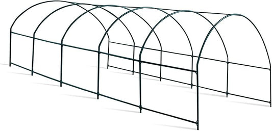 YardGrow Greenhouse Frames for Larger Hot Garden House Support Arch Frame Climbing Plants/Flowers/Vegetables Outdoor (24.6x10x7 FT)