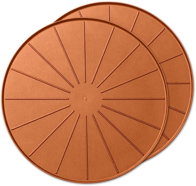 WeatherTech 15" Plant Mats/Coasters - for Floor Protection from Planter Spills, leaks and Soil (8A15CST2PKTC)- Terra Cotta (2-Pack)