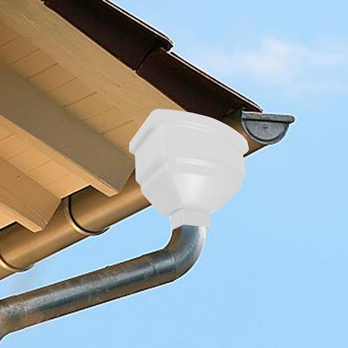 Housoutil Downspout Adapter Rain Gutter Diverter Rainwater Collection Barrel Connector for Roof Drainage Outdoor Use 10.86X9.05X6.92In
