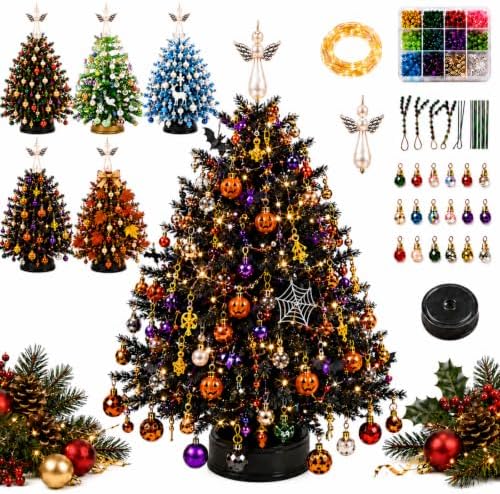2027Upgraded DIY Beaded Christmas Tree Kit,Handmade Mini Desk Xmas Bead Art by Unknown