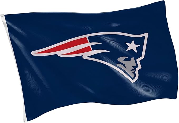 NFL New England Patriots 3 x 5 Outdoor Durable House Flag with Grommets | Sport Team Flag & Banner | Indoor Wall Decor Flag for Room | Works with Flag Poles for Outside House