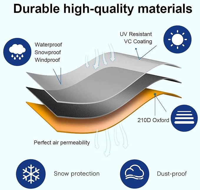 Zhehao IBC Tote Cover Water Tank Protection Cover Zipper 210D Heavy Waterproof Sunscreen Material Outdoor Garden Water Tank Cover (2, 275 Gallon)