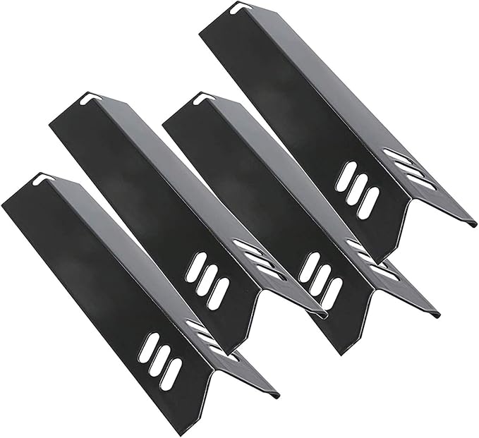 Criditpid Porcelain Grill Heat Shields Replacment for Dyna-Glo DGF510SBP, DGF493BNP, 15 inch Grill Heat Plates for Backyard Grill Replacement Parts BY15-101-001-02, BY13-101-001-13, GBC1460W, 4-Pack