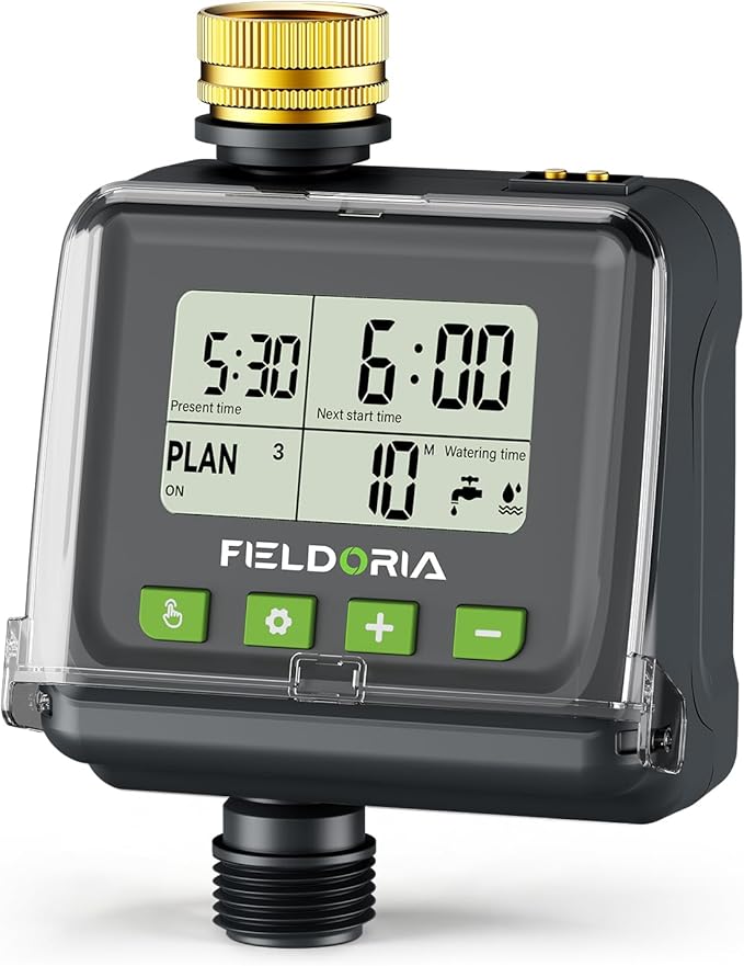 Sprinkler Timer- Hose Timer for Garden Hose, Brass Inlet Programmable Watering Timer w/Rain Delay, Outdoor Auto& Manual Drip Irrigation Controller System for Lawn Yard Greenhouse, 3 Plans