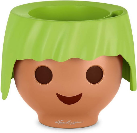 Lechuza OJO Apple Green, Self-Watering Small Indoor Planter, D8.3 H6.3 in
