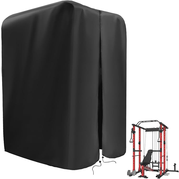 Gym Rack Cover with Waterproof Zipper for Squat Rack 47"-110"W | Waterproof Dustproof Heavy Duty Oxford Fabric,Gym Equipment Storage Cover for Workout Machine Outdoor Use