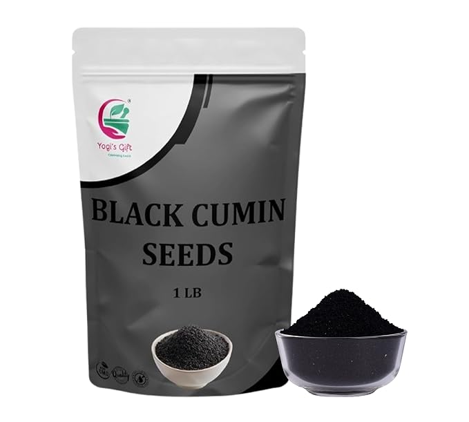 Black Cumin Seeds 1 LB, Nigella Sativa, 100% Pure & Natural, Premium Quality Kalonji Seeds, Perfect for Seasoning, Cooking, Sprouting & Herbal Uses - By Yogi’s Gift®