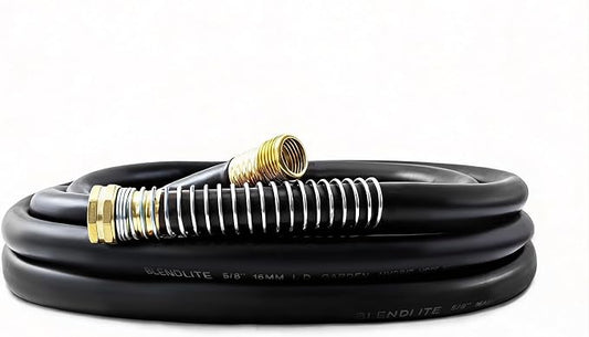 5/8" x 20ft Garden Hose, -40℉ To 190℉ Hot/Cold, Heavy Duty,Flexible, 300psi Working, 1000psi Burst, 3/4" Brass Fittings with Hose Protector Coil Spring for Outdoor,Yard, Farm