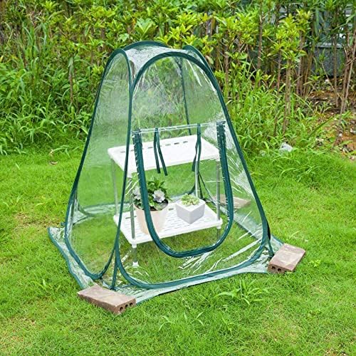 Lyellfe Pop Up Greenhouse Cover, PVC Mini Greenhouse with Nails - Image 5