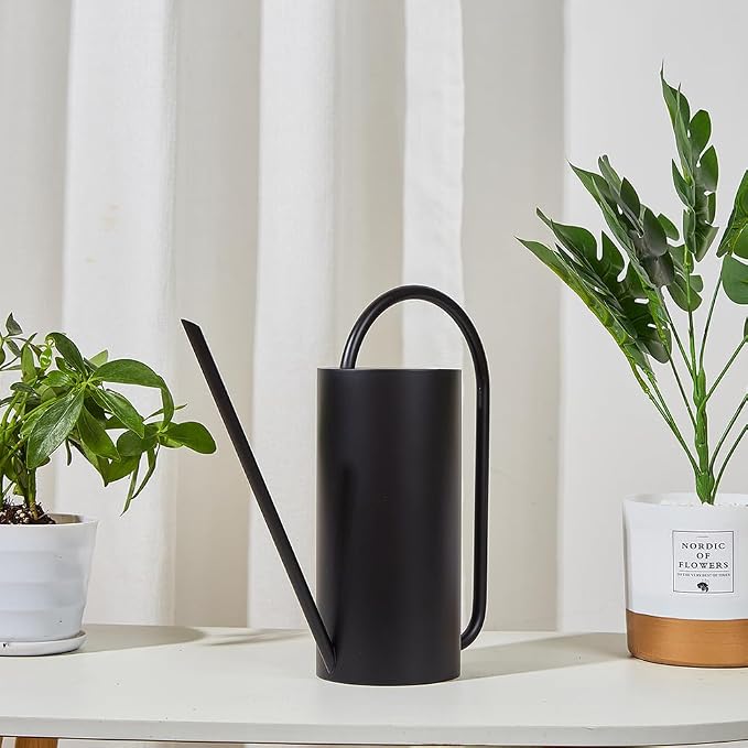 Watering Can for Indoor Plants, 50 oz/1.5L Stainless Steel Watering Can Pot with Long Spout, Garden Watering Cans with Comfortable Handle for Indoor House Plants Bonsai Flower Decorative