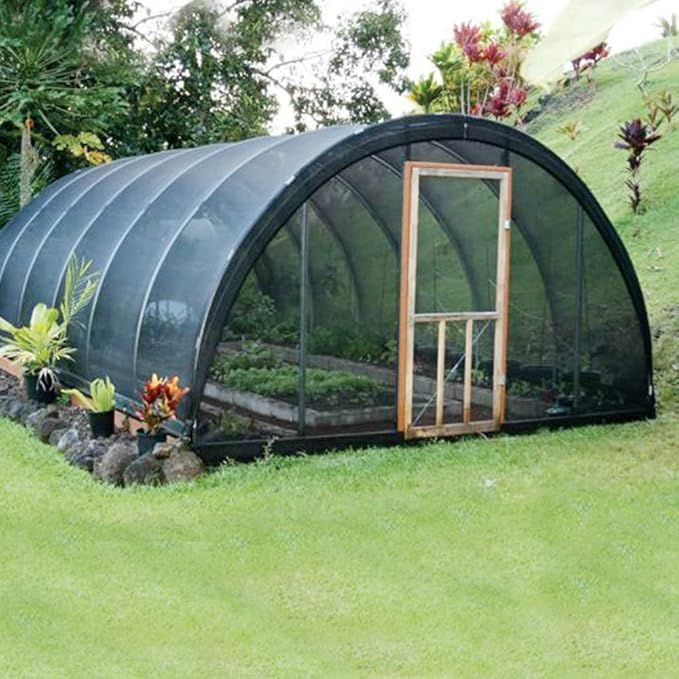 Agfabric 40% Shade Cloth 12X 20ft Sun Shade Fabric Sunblock Shade Cloth Cover with Clips for Plants, Black
