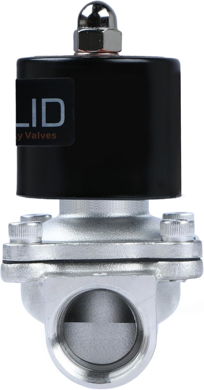 U.S. Solid Smart Solenoid Valve - 1/4 inch Wi-Fi APP-Controlled Stainless Steel Solenoid Valve, 110V AC