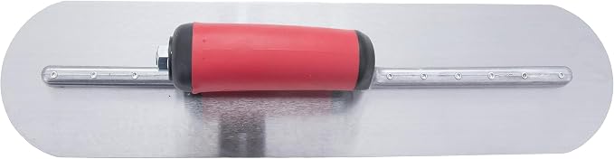 Marshalltown QLT Fully Rounded Concrete Finishing Trowel, 12 x 4 Inch, Soft Grip Handle, Assembled in USA, FTFR372R