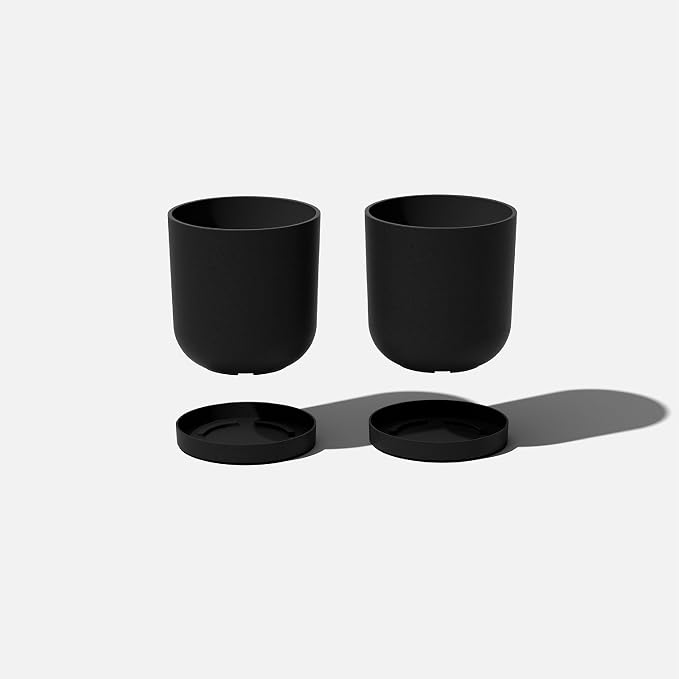 Veradek Mason Series Lima Planter - Round Planter for Indoor or Outdoor Porch/Garden | Made from Plastic-Stone Composite with Drainage Holes | Modern Décor for Succulents, Flowers, Small Plants