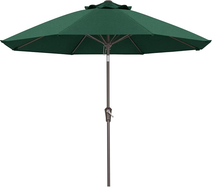 ABCCANOPY 10-Year No Fading 9FT Patio Umbrella, Acrylic Outdoor Table Umbrella with 8 Sturdy Ribs for Deck, Backyard, Garden, Yard (Green)