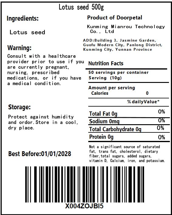 Dried Lotus Seeds - 17.64oz/500gPure Natural Chinese Herbal Medicine- 白莲子Core Removed - for Cooking, Soup, Dessert & Herbal Tea (Lotus Seeds)